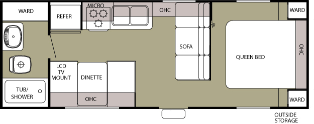 Grey Wolf 25RB floor plan