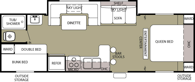 Grey Wolf 28BH floor plan