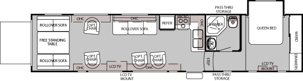 Wolf Pack Toy Hauler 346WP floor plan